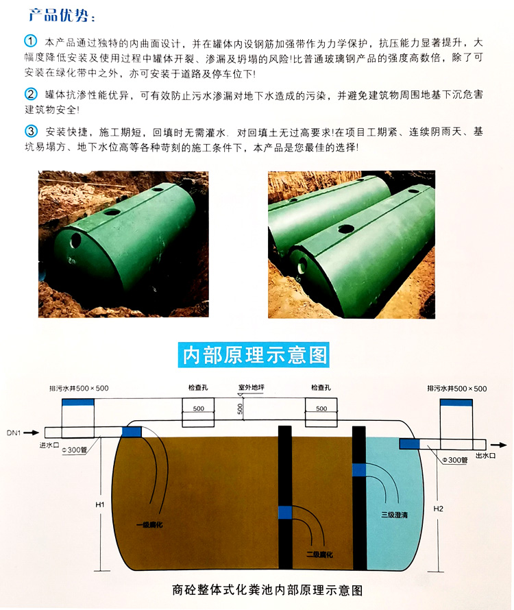张湾玻璃钢化粪池
